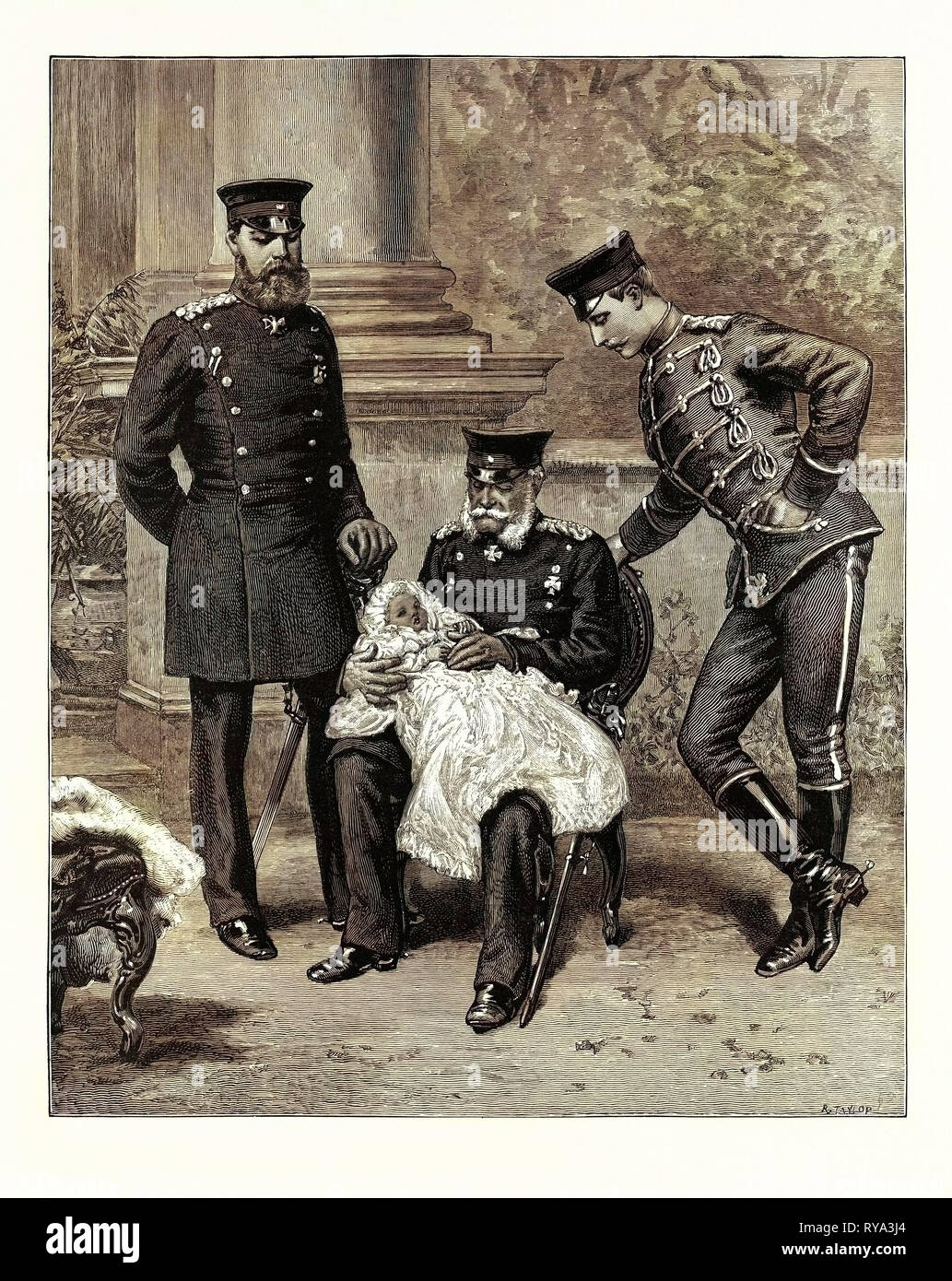 La célébration de mariage d'argent à Berlin : quatre générations de la maison de Hohenzollern, 1883 Banque D'Images
