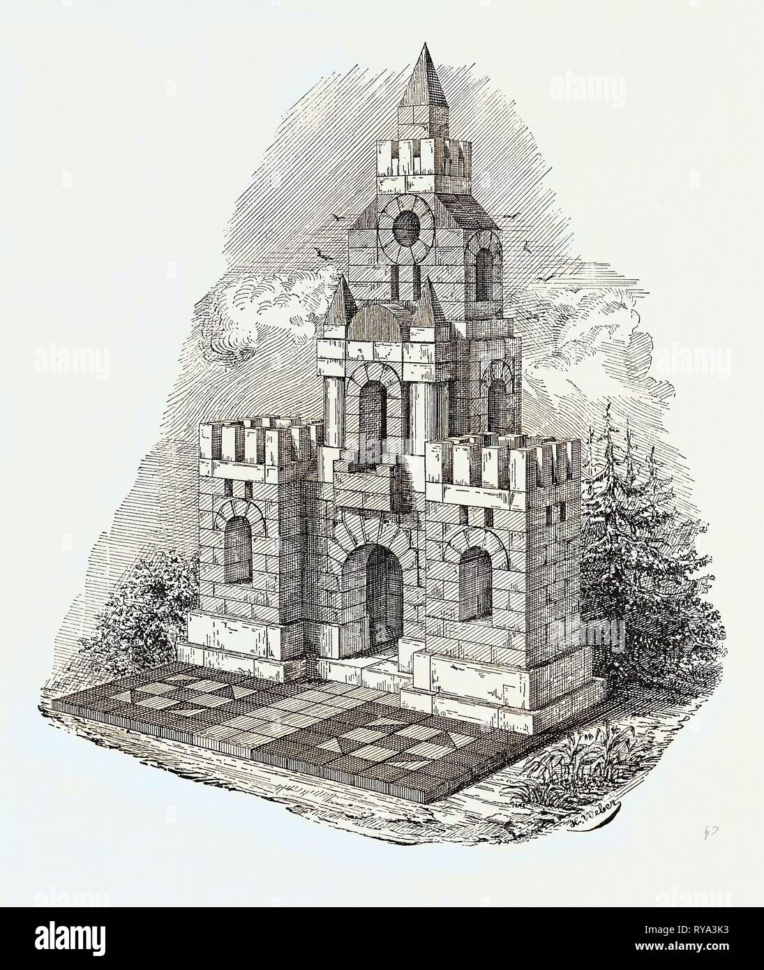 Les construisant briques, 1883 brevets Banque D'Images