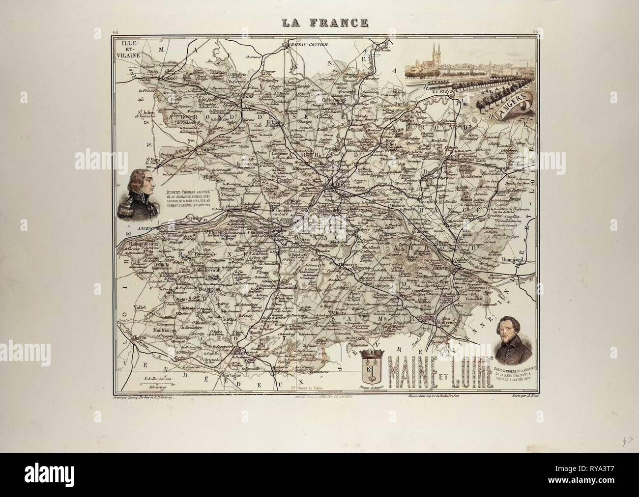 Maine Et Loire Map Banque D Image Et Photos Alamy