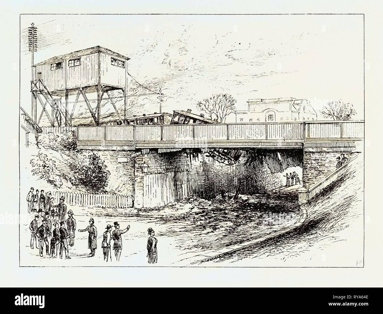 Accident à un train express de Brighton à Norwood Junction Banque D'Images Accident à un train express de Brighton à Norwood Junction Banque D'Images