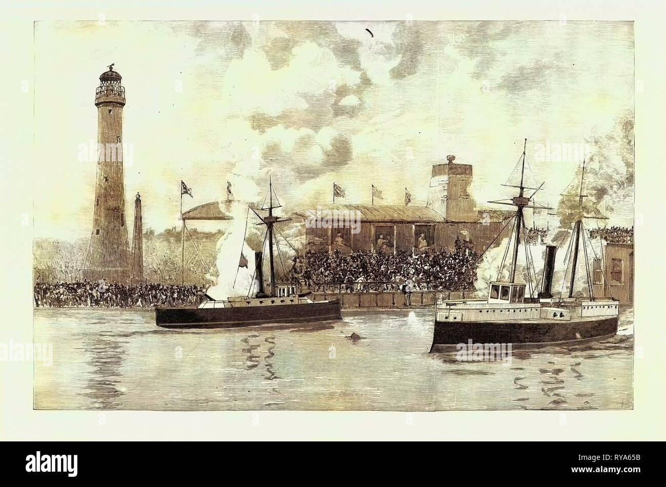 Action navale entre navires de modèle à l'exposition navale royale Banque D'Images