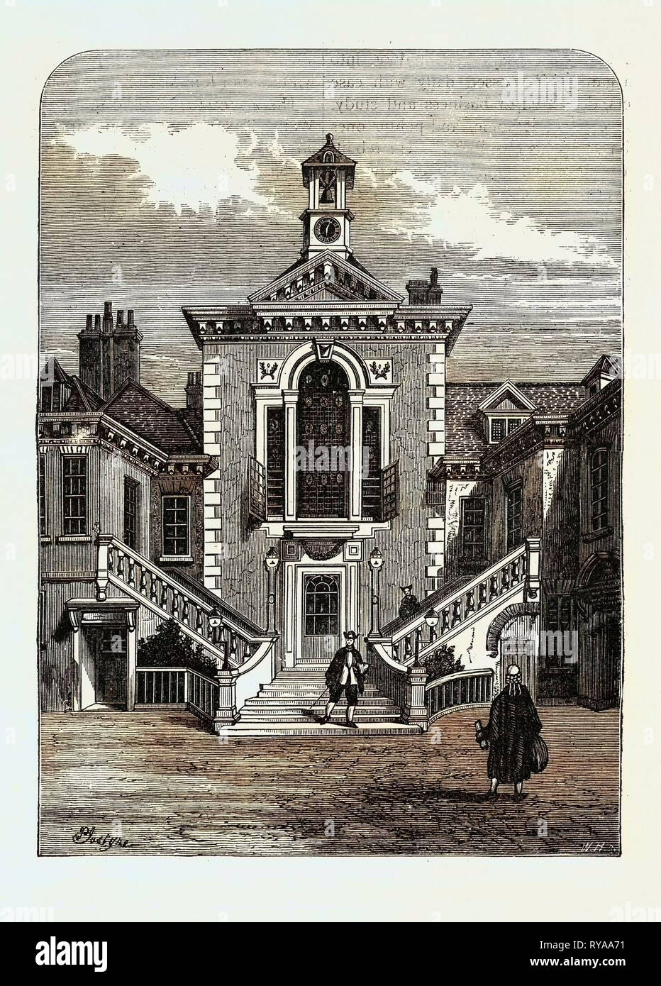 Vieux Serjeants' Inn London 1878 Banque D'Images