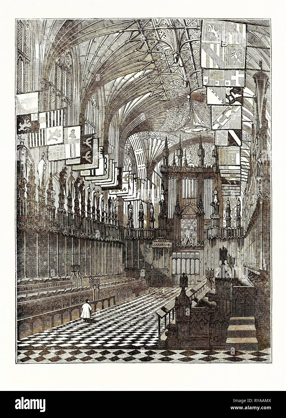 Le Château de Windsor : 1. La chapelle St. George Windsor. Choir Banque D'Images