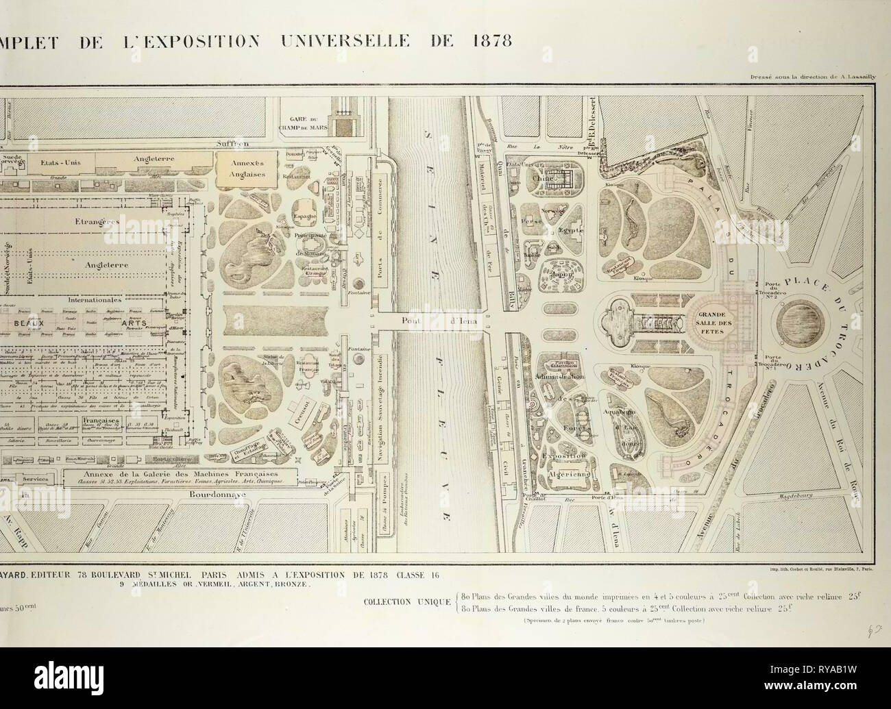 Site de l'Exposition Universelle de Paris 1878 Banque D'Images