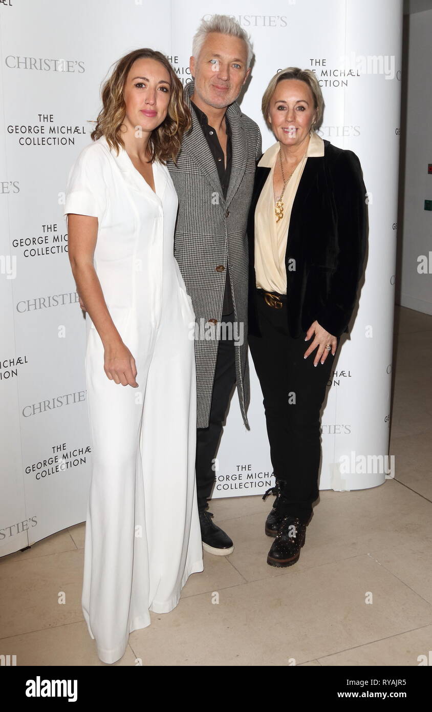 Harleymoon Kemp, Martin Kemp et Shirlie Kemp à la George Michael Collection - VIP Private view et réception à Christies, St James. Banque D'Images