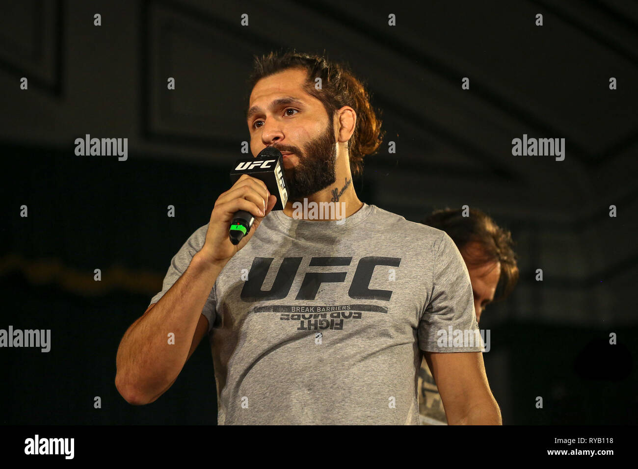 Londres, Royaume-Uni. Mar 13, 2019. No.11 Poids welter UFC classé, Jorge Masvidal remplit un entraînement ouvert avant son combat le samedi : Crédit Dan Cooke/Alamy Live News Banque D'Images