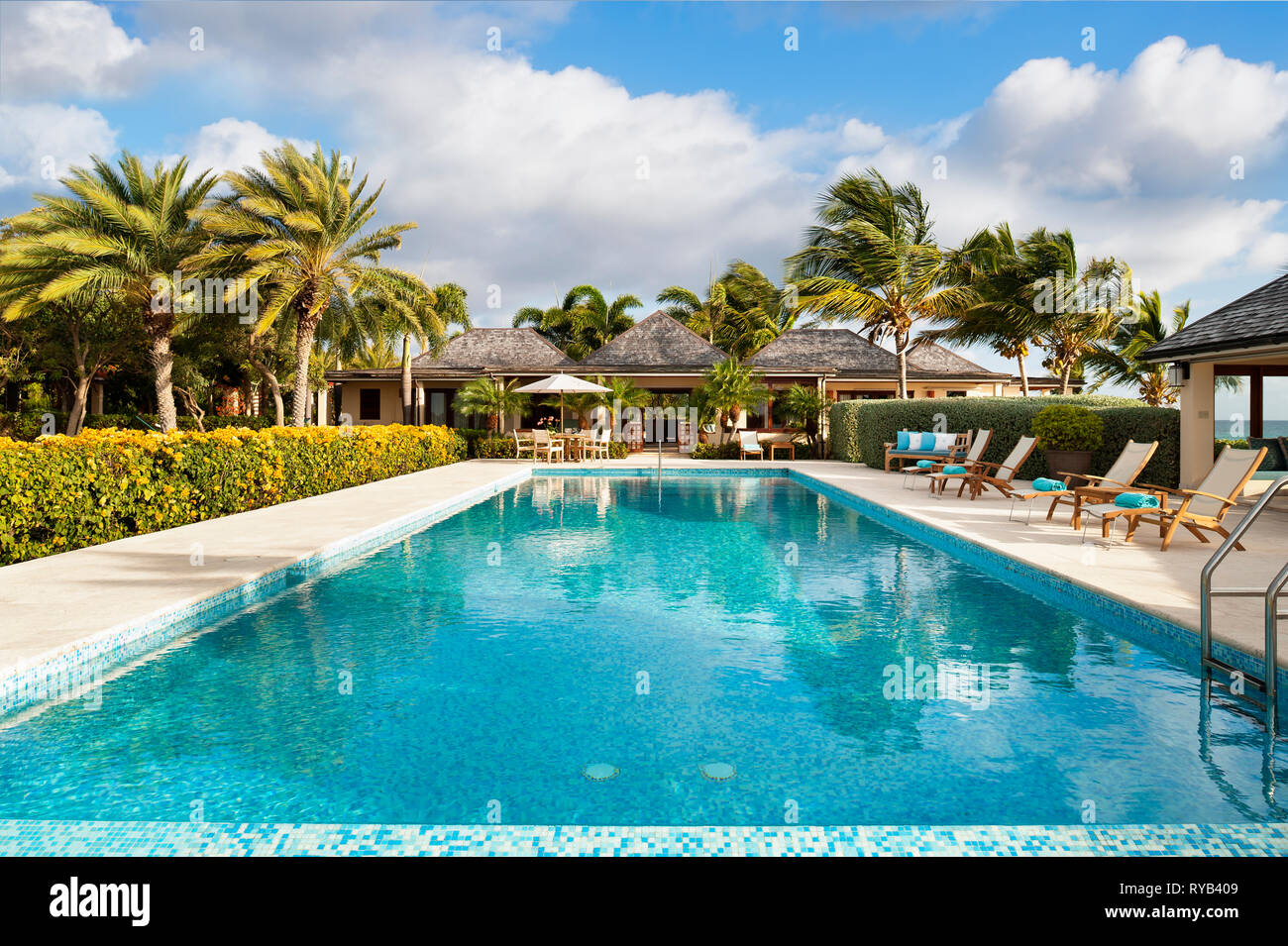 'Siscine au Tamarind Cove, Antigua' Banque D'Images