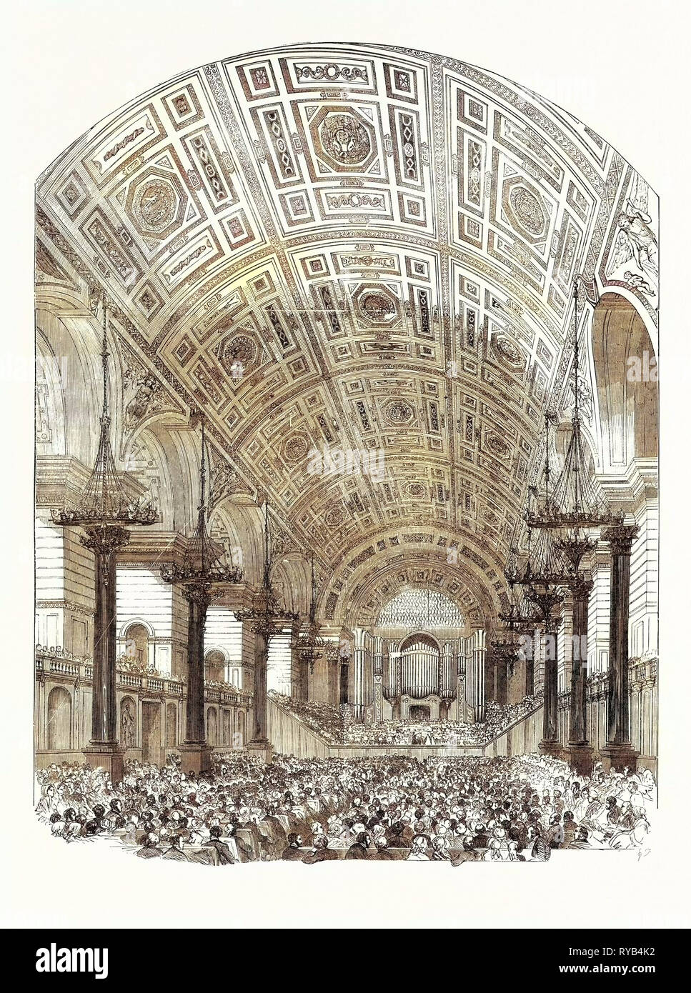 L'intérieur de St George's Hall Liverpool de la performance du sud du premier oratorio 1854 Banque D'Images