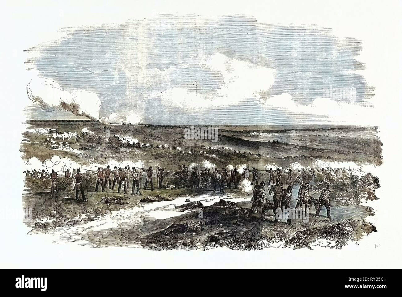 La guerre de Crimée : Sortie des Russes de Sébastopol le 26 octobre 1854 Banque D'Images