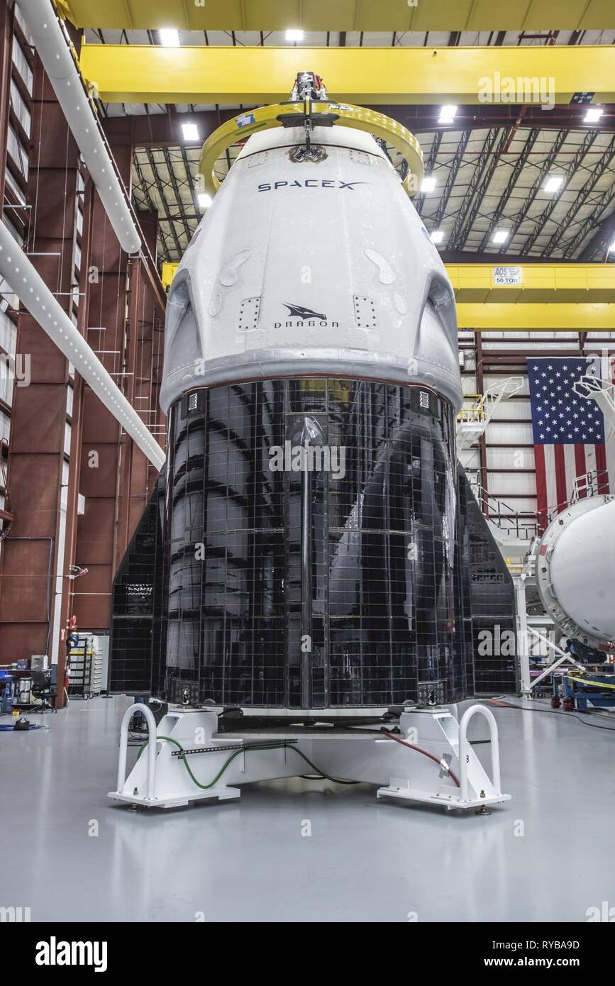 Spacex Démo-1 Mission d'Équipage Banque D'Images