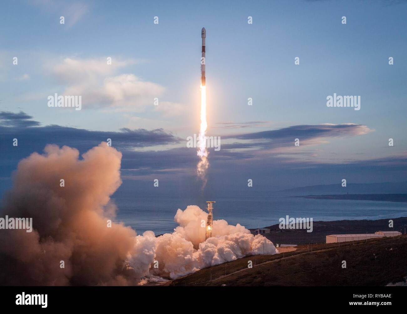 Spacex Mission-8 Iridium Banque D'Images