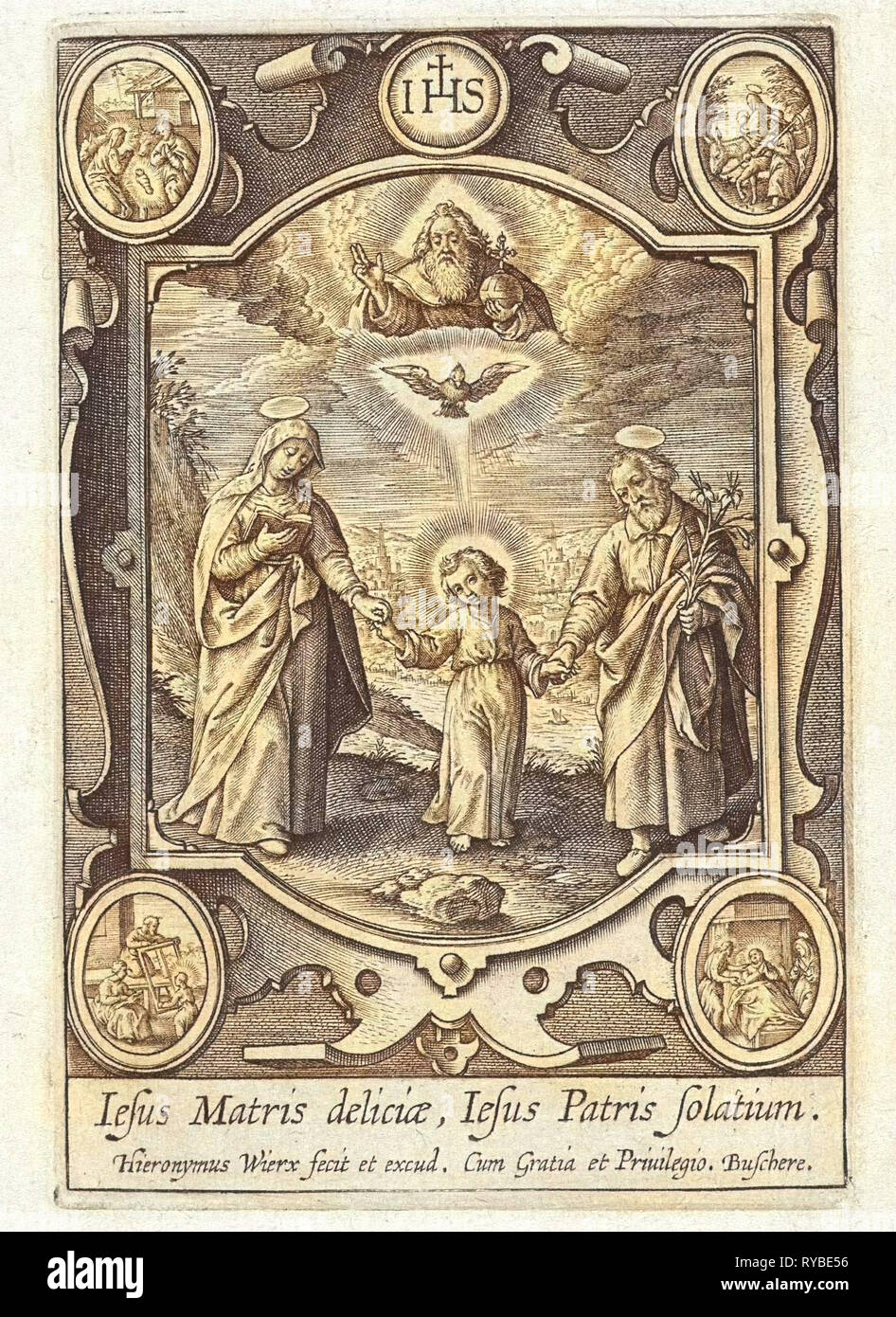 Céleste et Terrestre Trinité, Hieronymus Wierix, 1563 - avant 1619 Banque D'Images Céleste et Terrestre Trinité, Hieronymus Wierix, 1563 - avant 1619 Banque D'Images