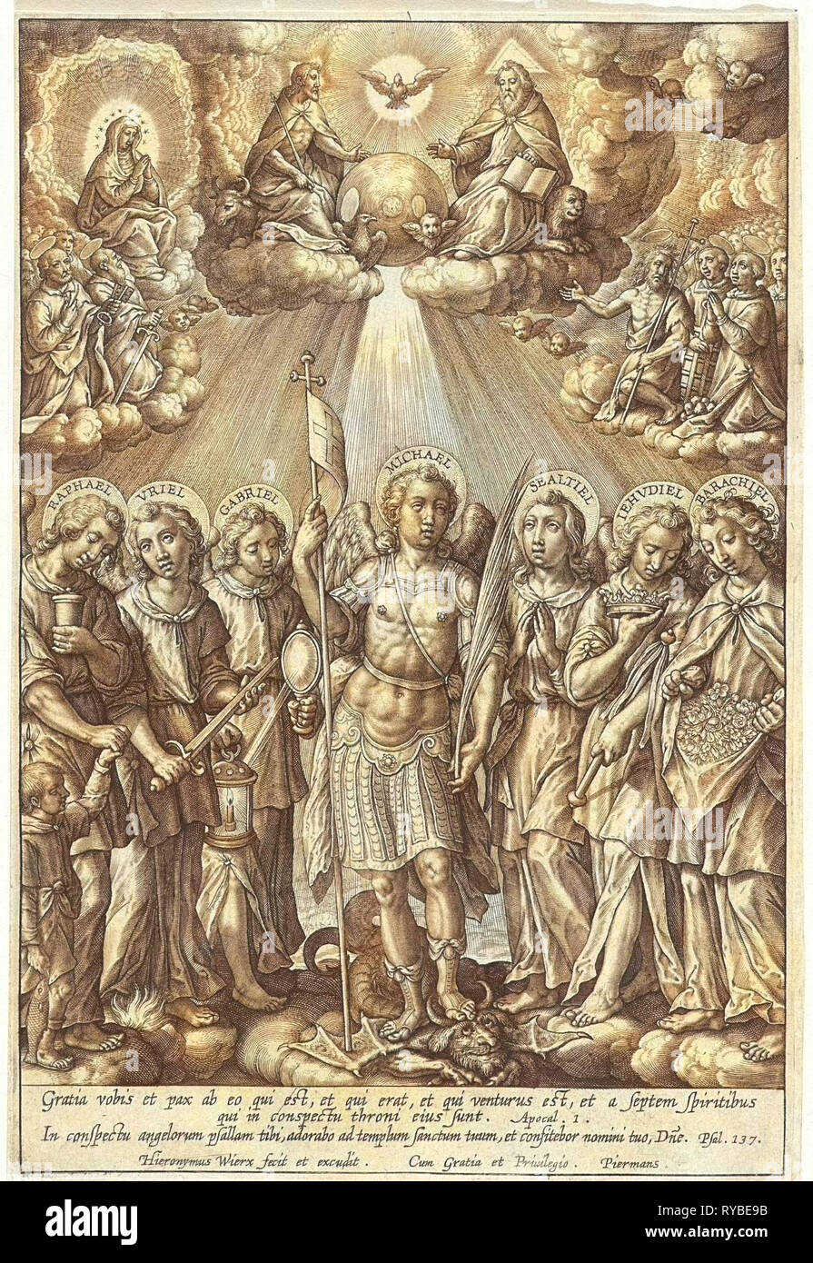 Sept Archanges, Hieronymus Wierix, 1563 - avant 1619 Banque D'Images Sept Archanges, Hieronymus Wierix, 1563 - avant 1619 Banque D'Images