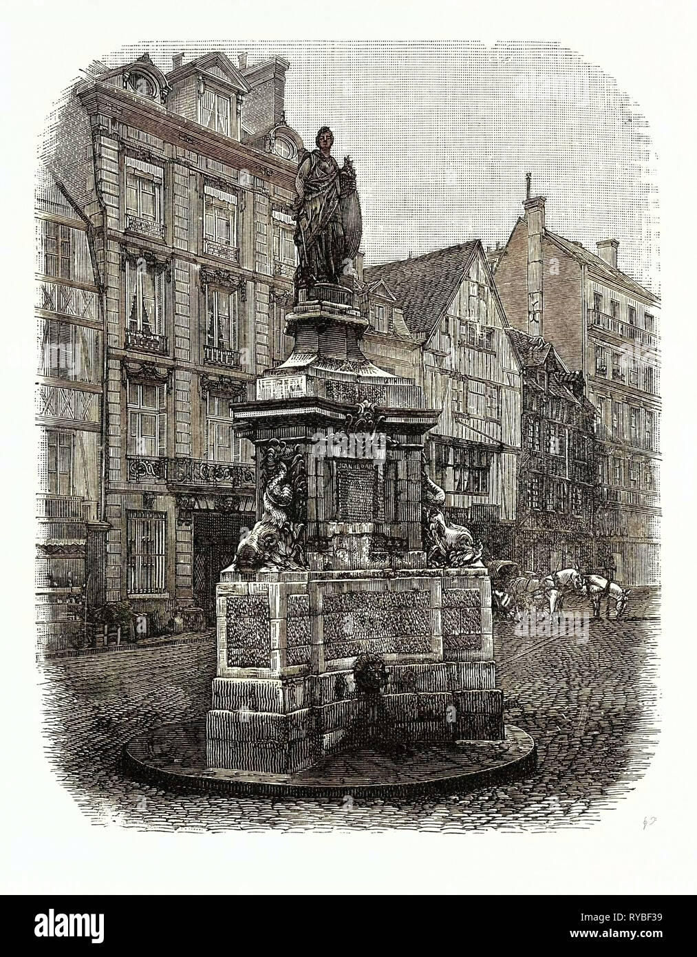 Place de la Pucelle Rouen Banque D'Images
