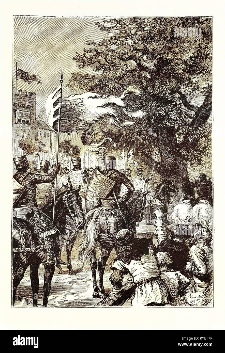 Procession des Templiers Banque D'Images