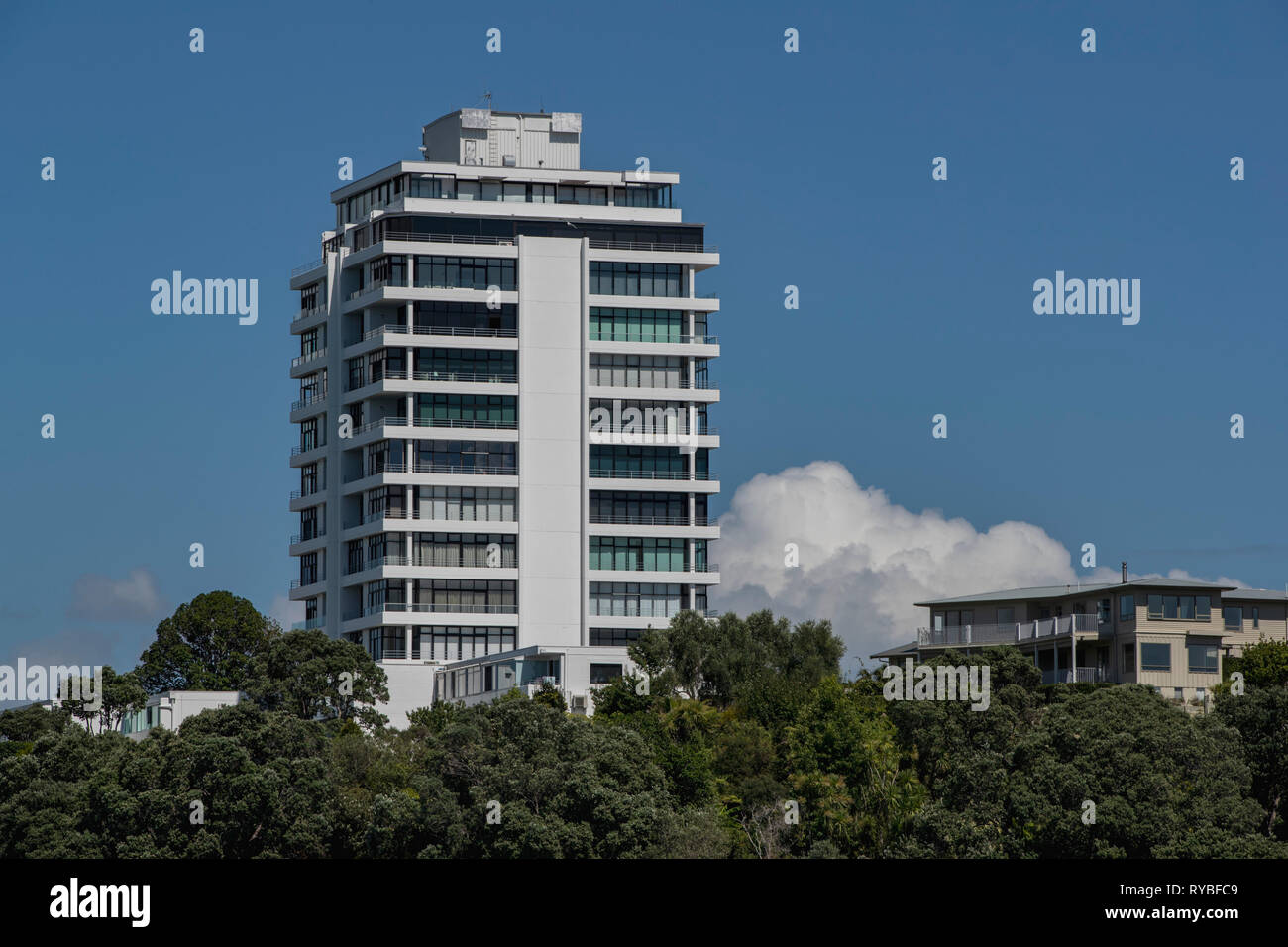 Appartement, Devon Park Tower, Stanley Point, Auckland, Nouvelle-Zélande, Dimanche, Février 10, 2019.Photo : David Rowland / One-Image.com Banque D'Images