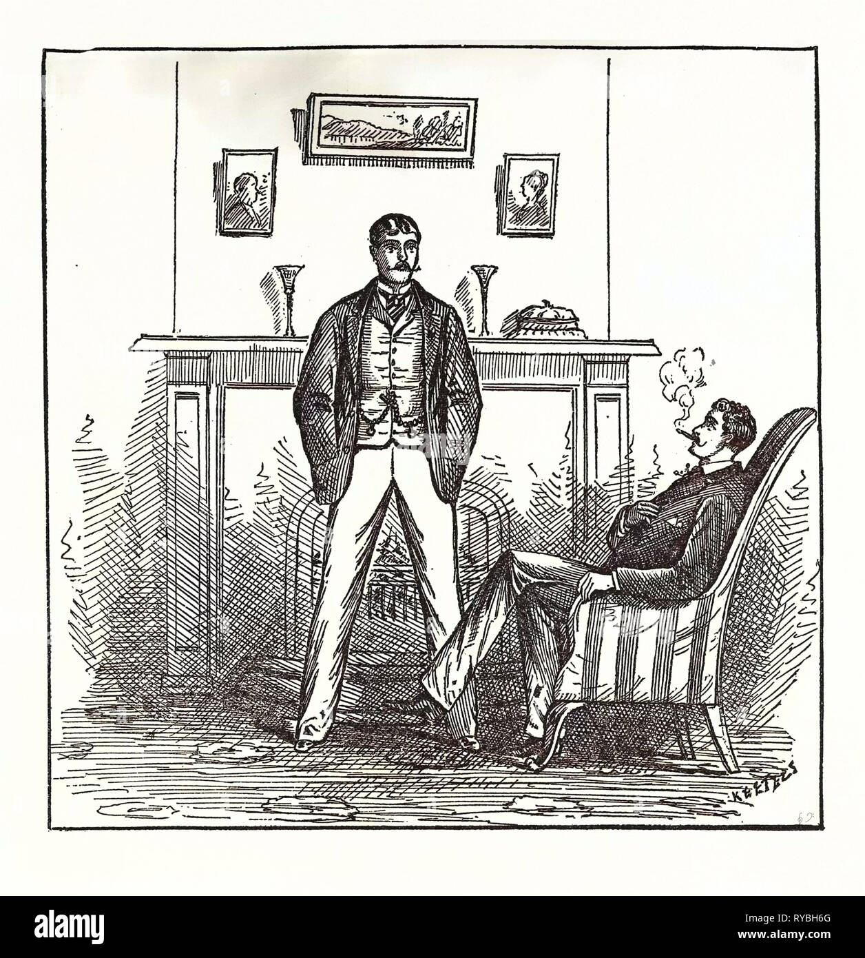 C'est pas si inutile, US, USA, Amérique, Etats-Unis, American, gravure 1880 Banque D'Images