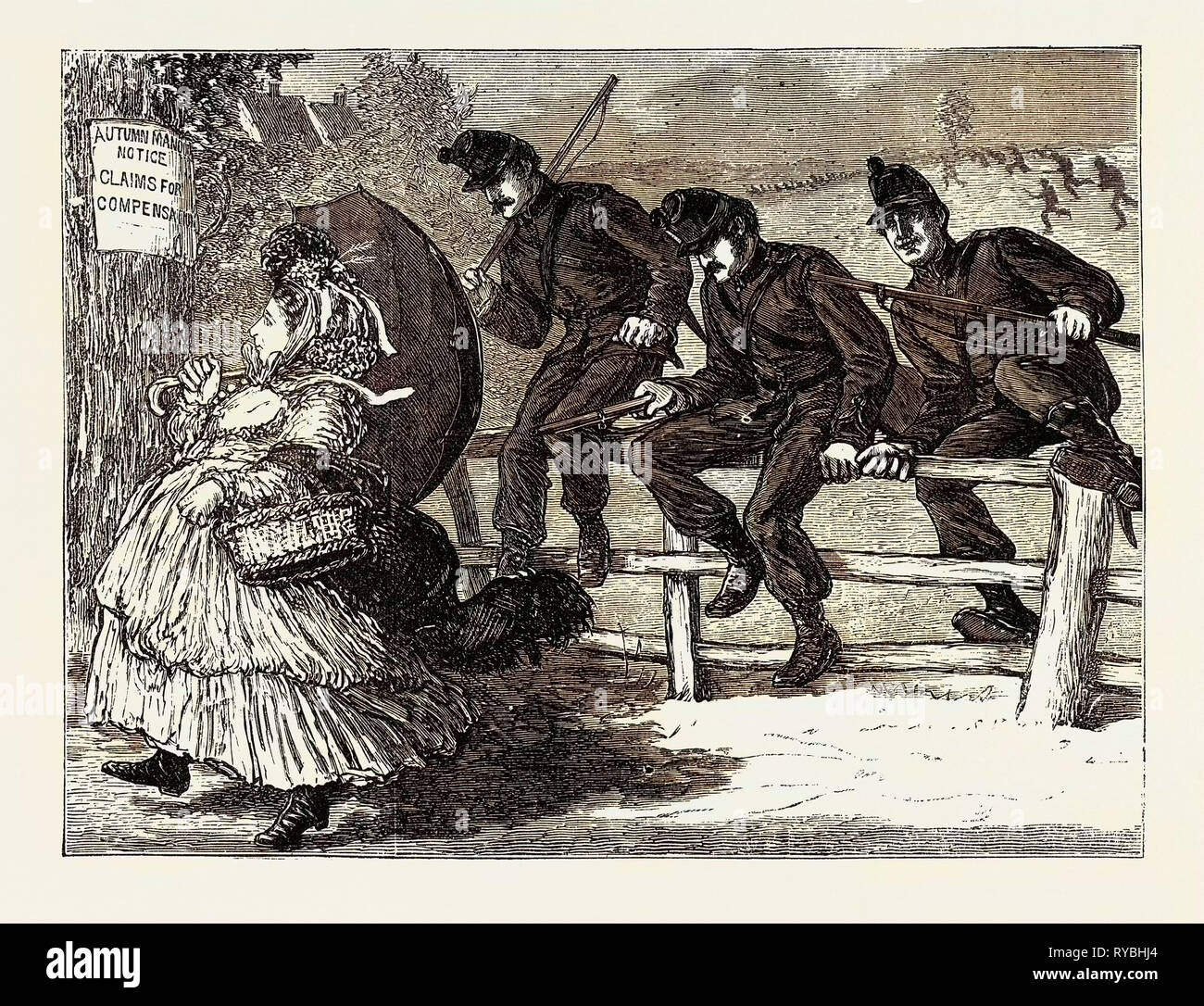 Les Manœuvres d'automne : un squelette ennemi Banque D'Images
