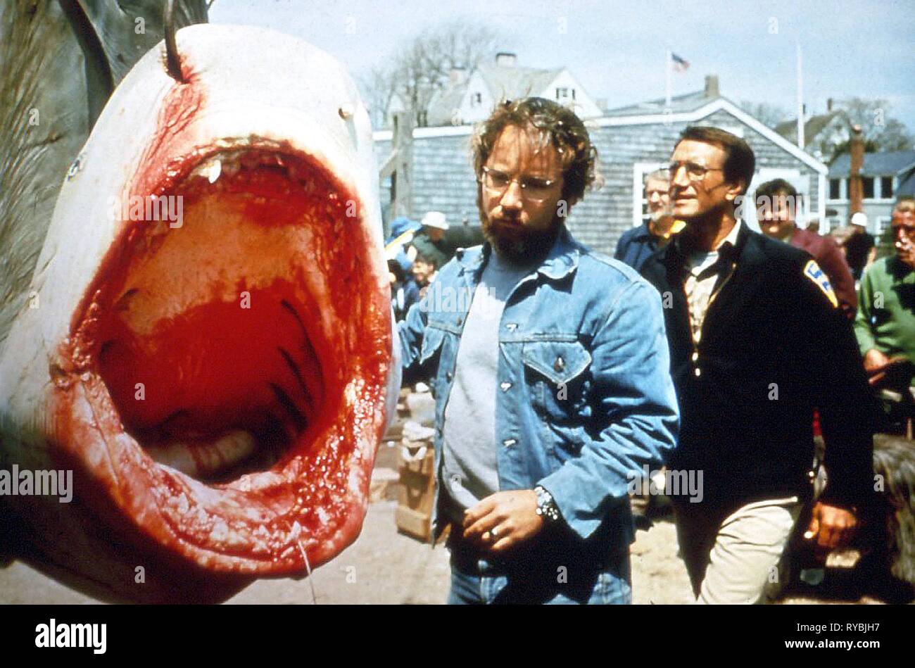 RICHARD DREYFUSS, ROY SCHEIDER, JAWS, 1975 Banque D'Images