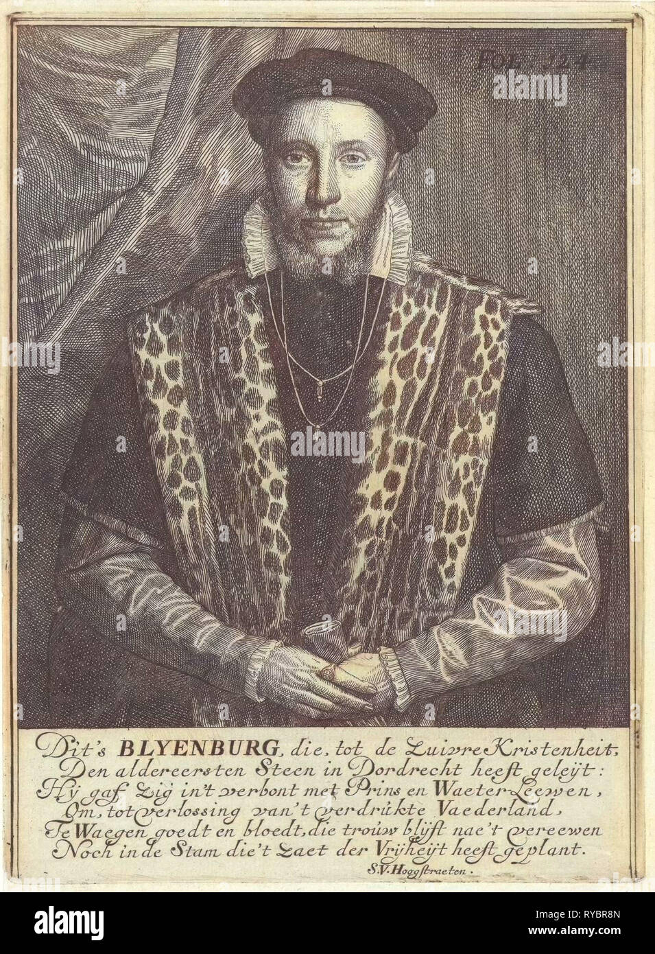 Portrait d'Adriaen van Blijenburgh, Samuel van Hoogstraten, 1648 - 1677 Banque D'Images