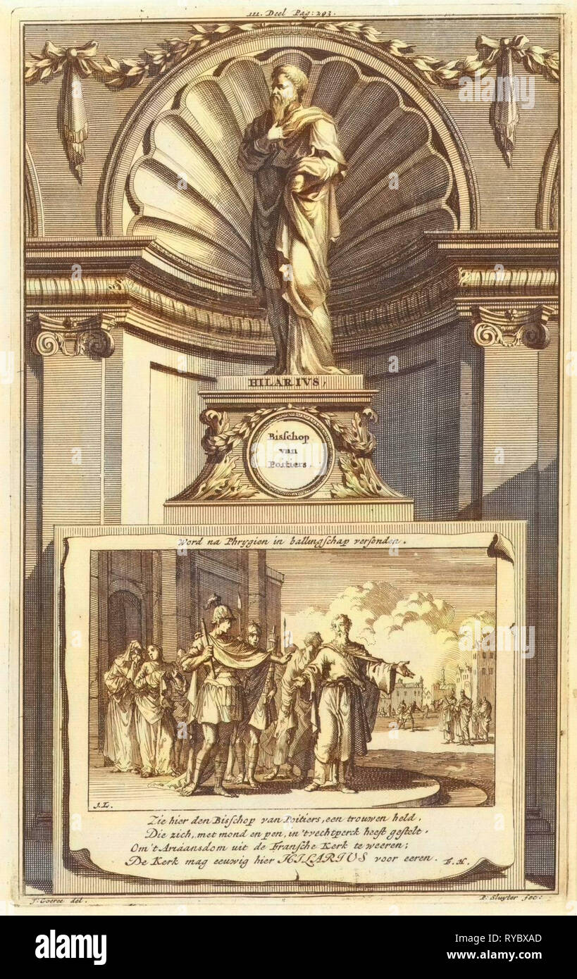 H. Hilaire de Poitiers, Docteur de l'Eglise, Jan Luyken, Zacharie Chatelain (II), François Halma, 1698 Banque D'Images