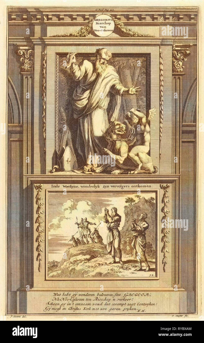 H. Grégoire de Nysse, père de l'église, Jan Luyken, Zacharie Chatelain (II), François Halma, 1698 Banque D'Images H. Grégoire de Nysse, père de l'église, Jan Luyken, Zacharie Chatelain (II), François Halma, 1698 Banque D'Images