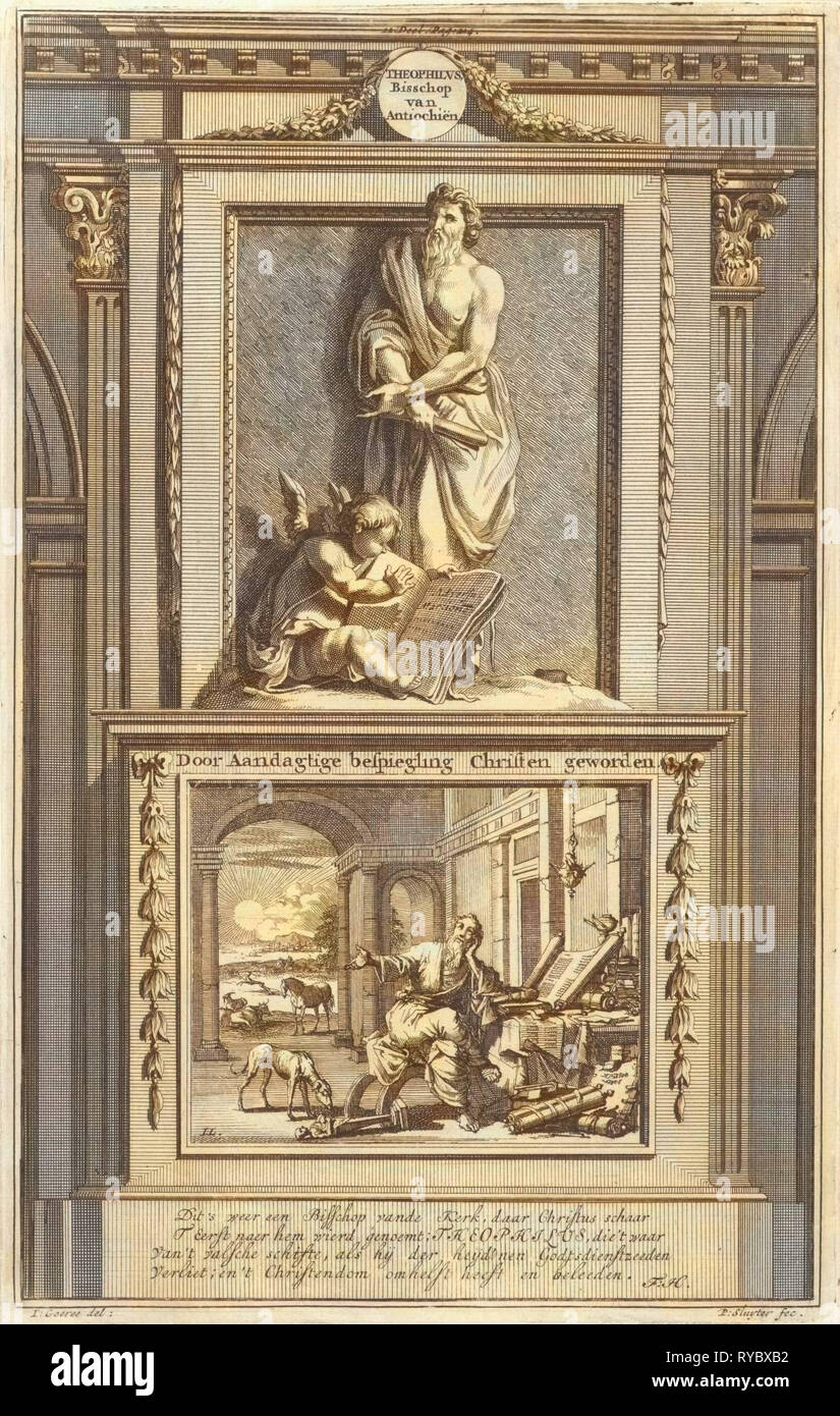 H. Théophile d'Antioche, l'apologiste, Jan Luyken, Zacharie Chatelain (II), François Halma, 1698 Banque D'Images