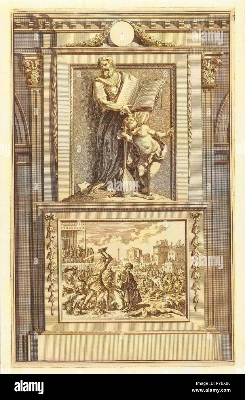 H. Irénée de Lyon, père de l'Église, Jan Luyken, Zacharie Chatelain (II), Jan Goeree, 1698 Banque D'Images H. Irénée de Lyon, père de l'Église, Jan Luyken, Zacharie Chatelain (II), Jan Goeree, 1698 Banque D'Images