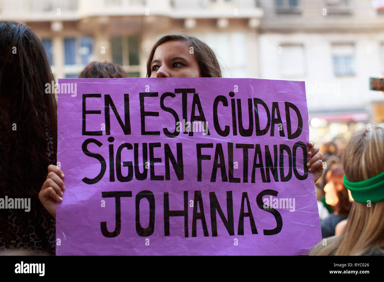 Manifestation sur la Journée internationale de la femme à Buenos Aires, Argentine Banque D'Images