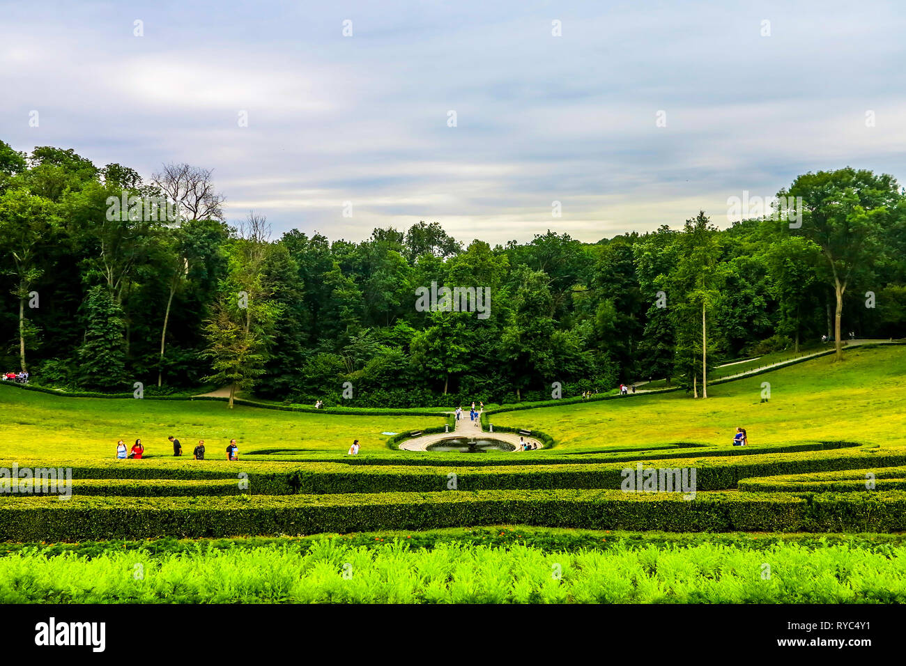 Uman Sofiyivka Arboretum National Park English Landscape Garden High Angle View Banque D'Images