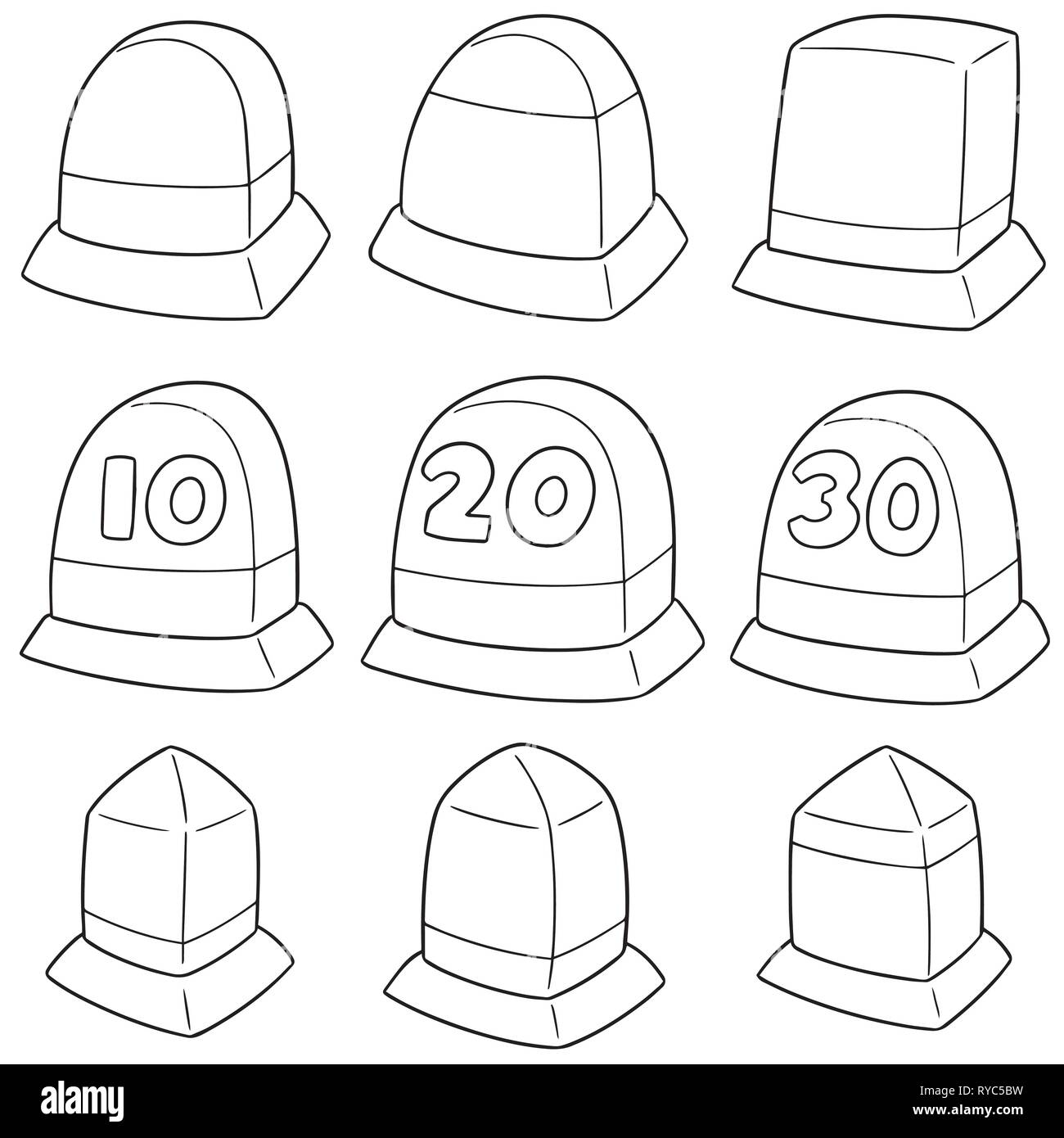 Vector set de milestone Illustration de Vecteur
