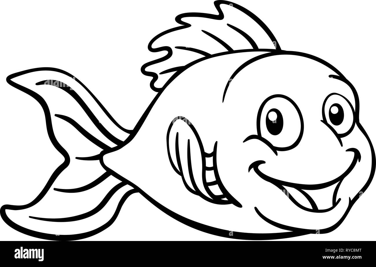 Les poissons rouges ou poissons d'or Personnage Illustration de Vecteur
