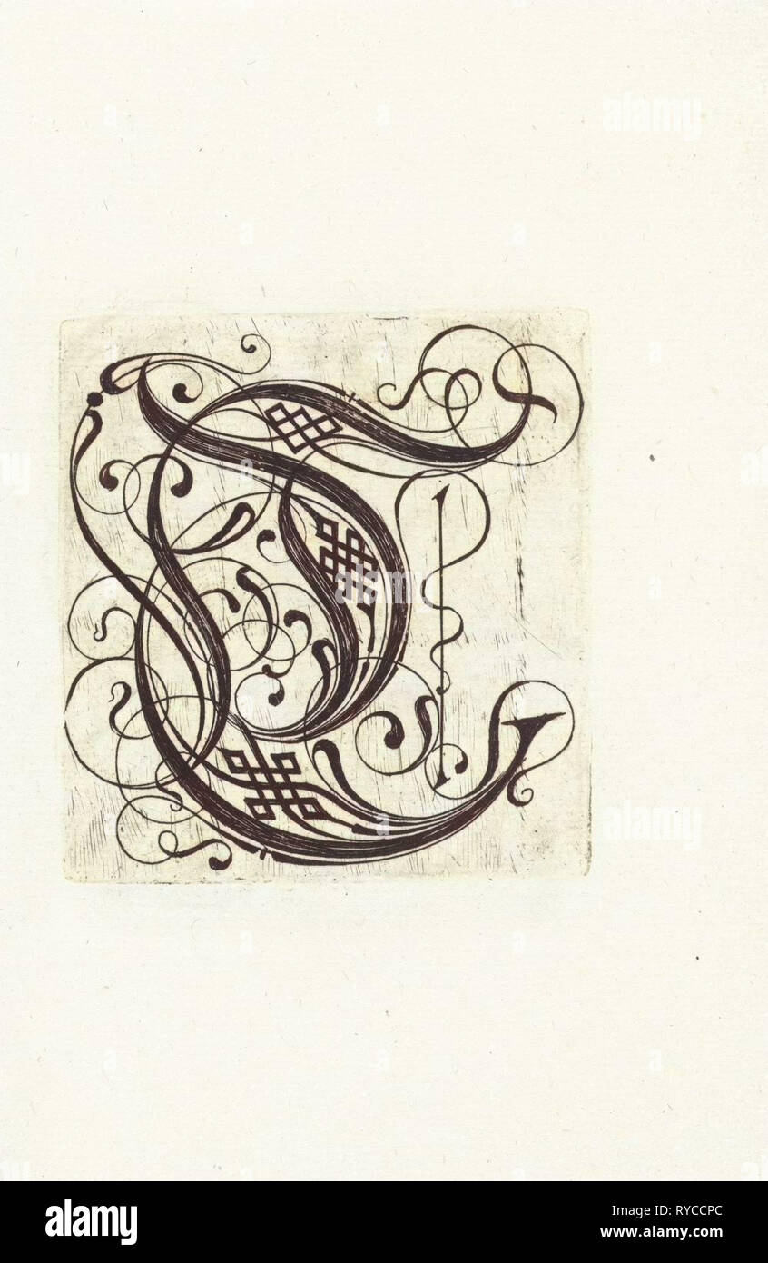 Lettre T, anonyme, c. 1600 - c. 1699 Banque D'Images