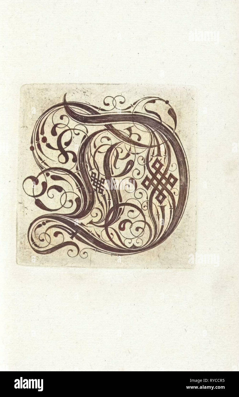 Lettre D, anonyme, c. 1600 - c. 1699 Banque D'Images