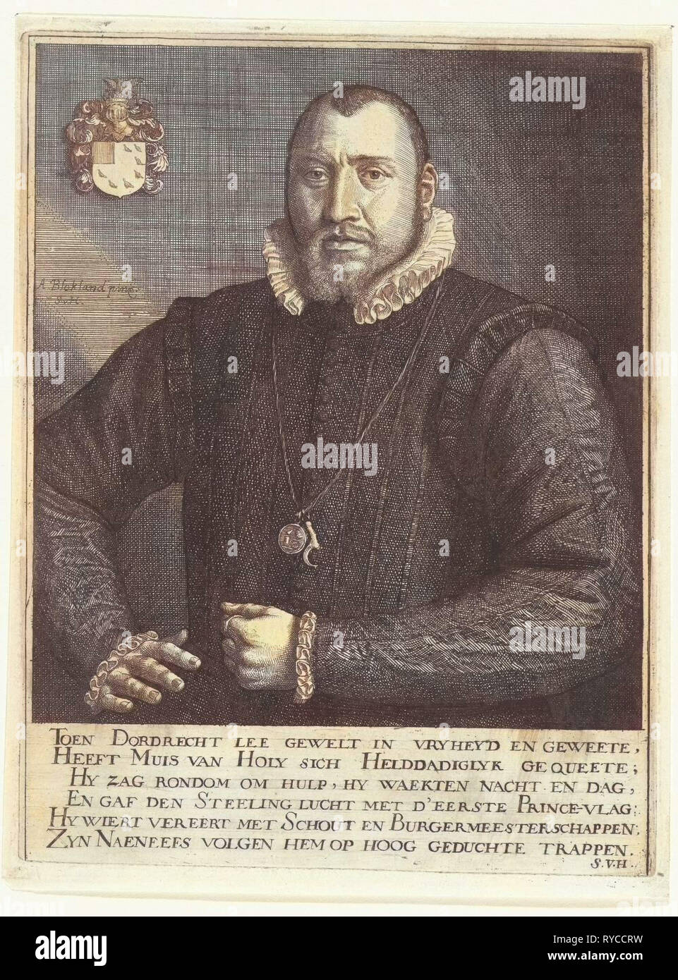 Portrait de Jacob van Xenon Grill Saint, Samuel van Hoogstraten, Simon onder de Linde, 1648 - 1677 Banque D'Images