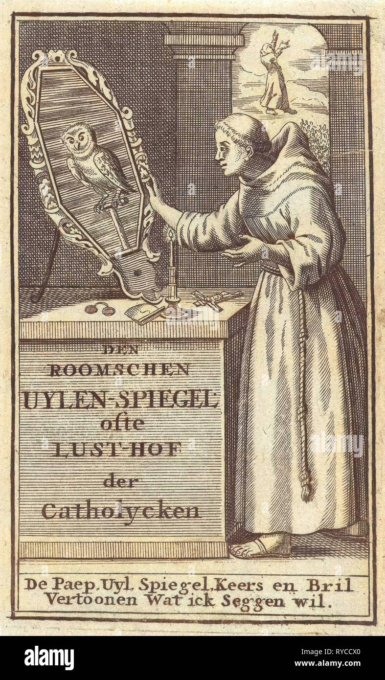 Deuxième page de titre pour l'Espiègle, romain anonyme, Samuel van Hoogstraten, Philip Verbeek, 1671 - 1716 Banque D'Images