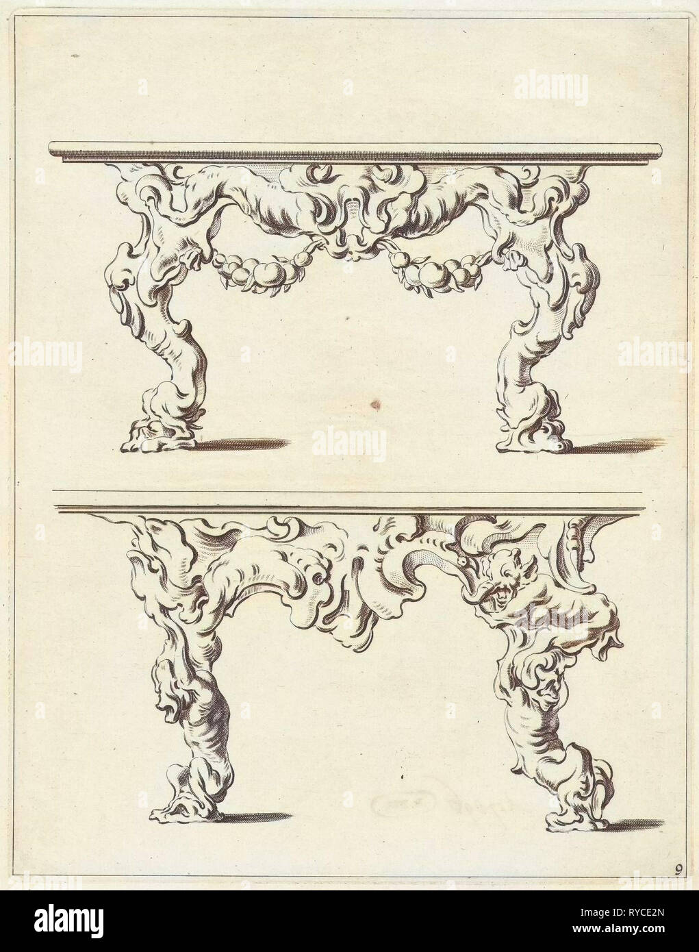Deux tables consoles, Pieter Hendricksz. Schut, Gerbrand van den Eeckhout, Nicolaes Visscher (I), 1655 Banque D'Images