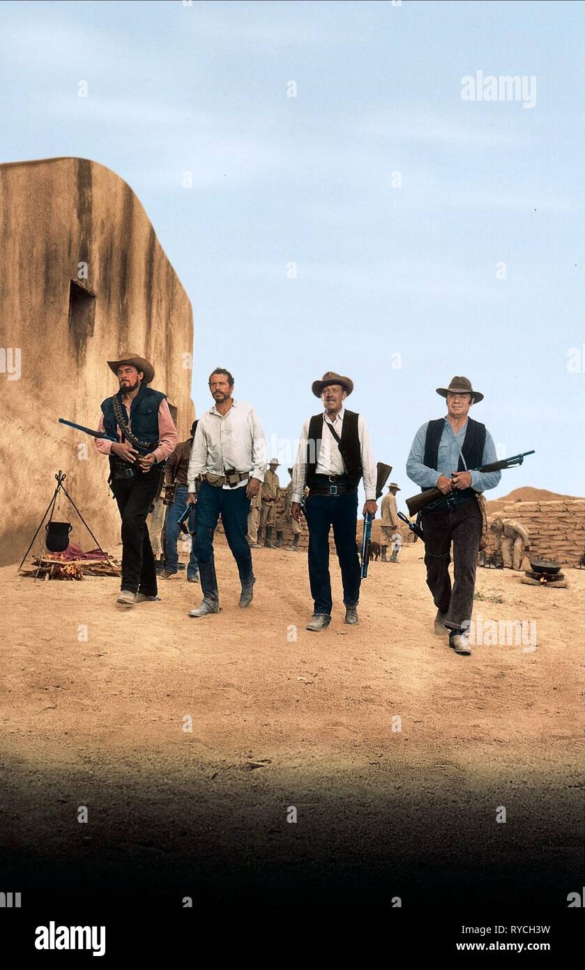 WARREN OATES, Ben JOHNSON, WILLIAM HOLDEN, ERNEST IDAHO, The Wild Bunch, 1969 Banque D'Images