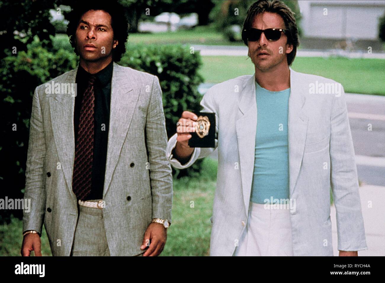 PHILIP MICHAEL THOMAS, DON JOHNSON, Miami Vice, 1984 Banque D'Images