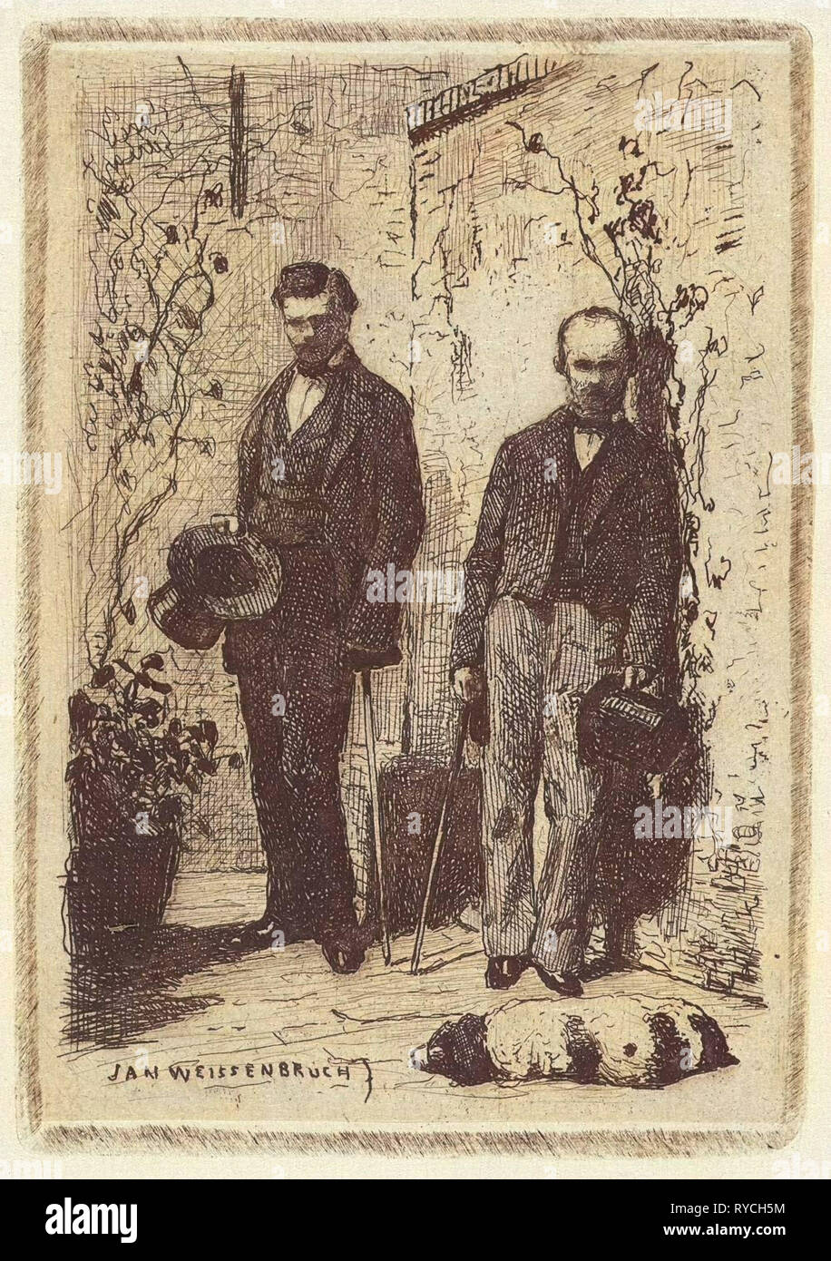 Autoportrait de Frederick Henry Weissenbruch, Jan Weissenbruch, 1837 - 1880 Banque D'Images