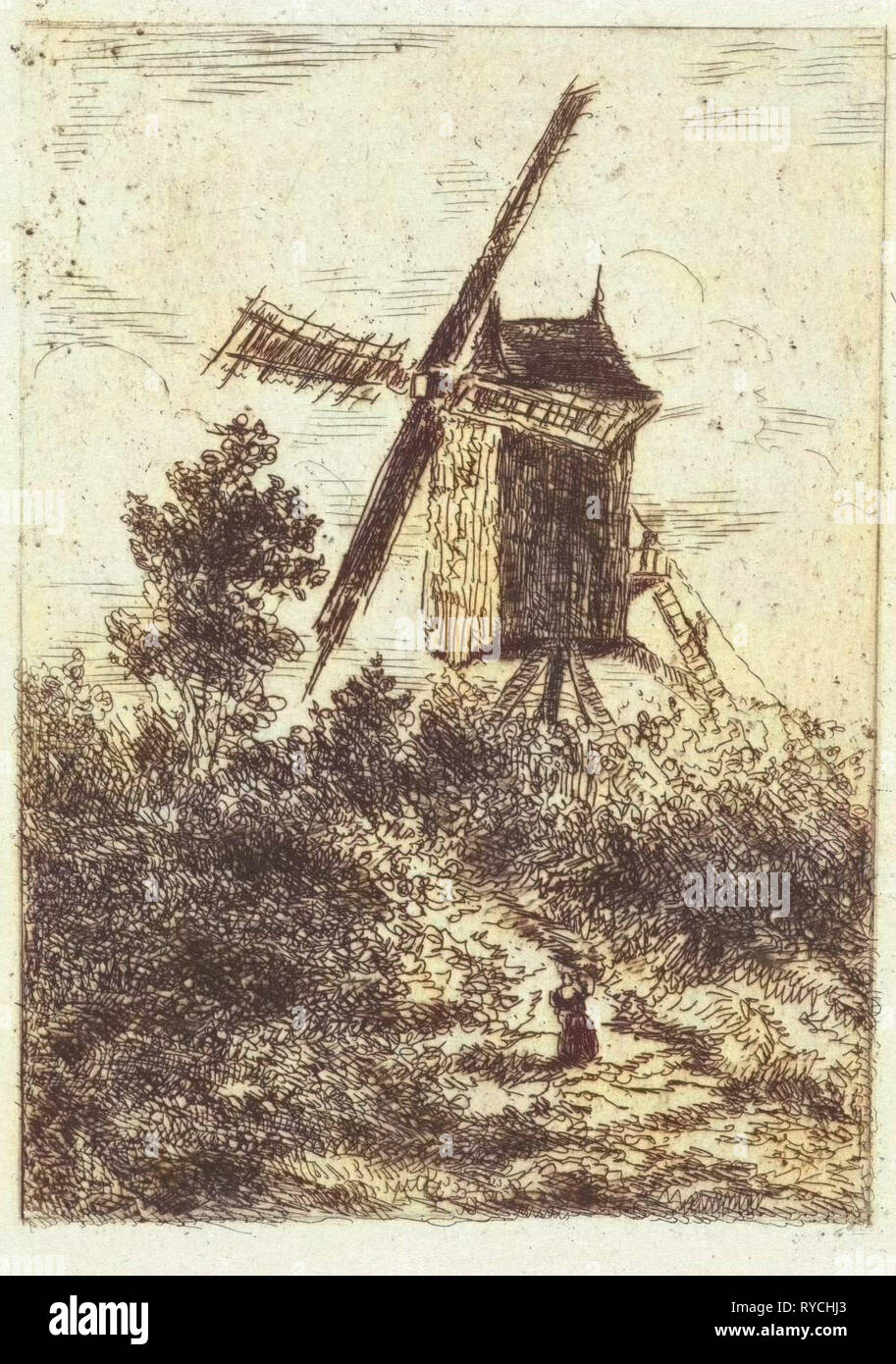 Moulin, Arnoud Schaepkens, 1831 - 1904 Banque D'Images