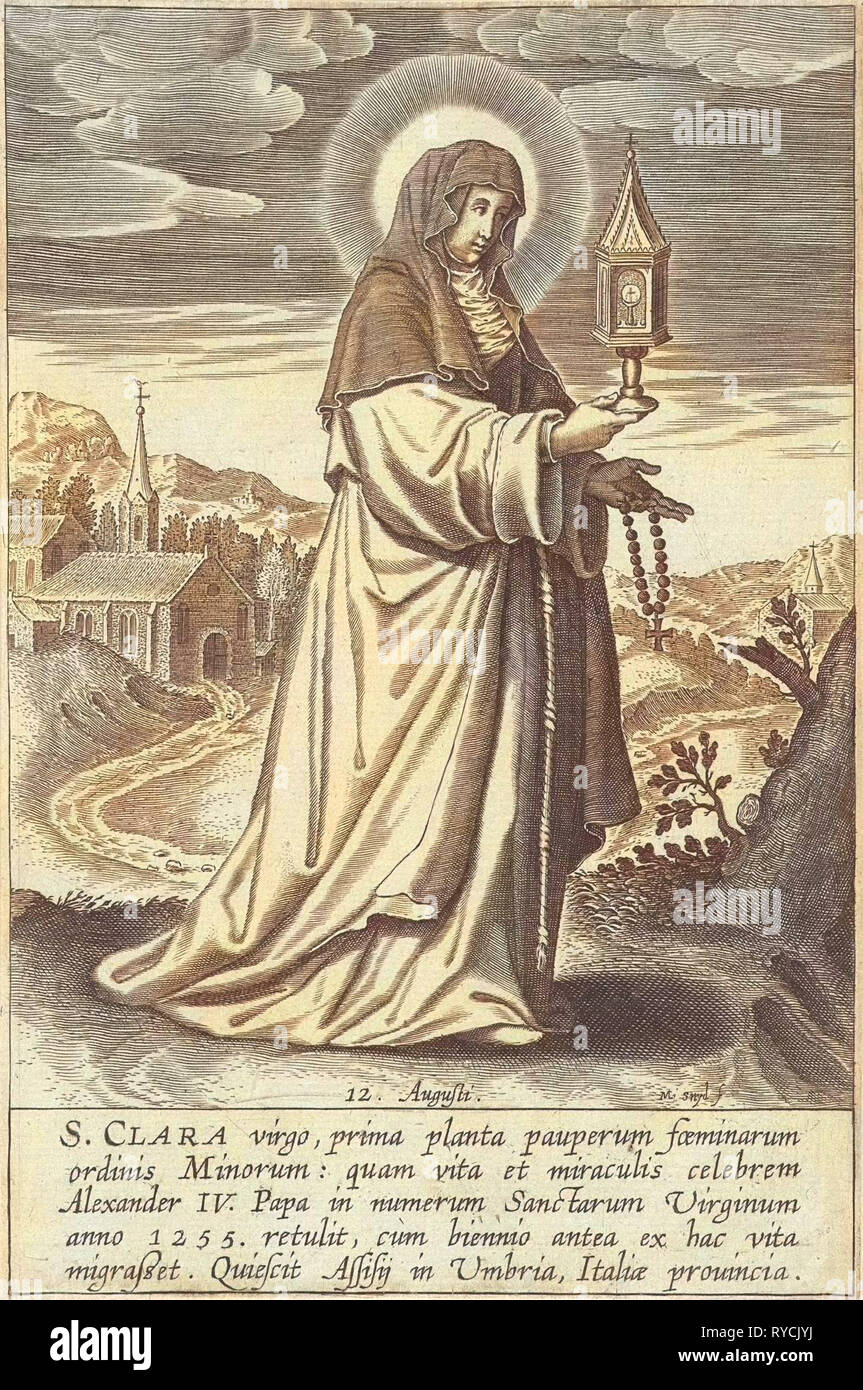 Saint Clare, imprimer bouilloire : Michael Snijders, 1610 - 1672 Banque D'Images