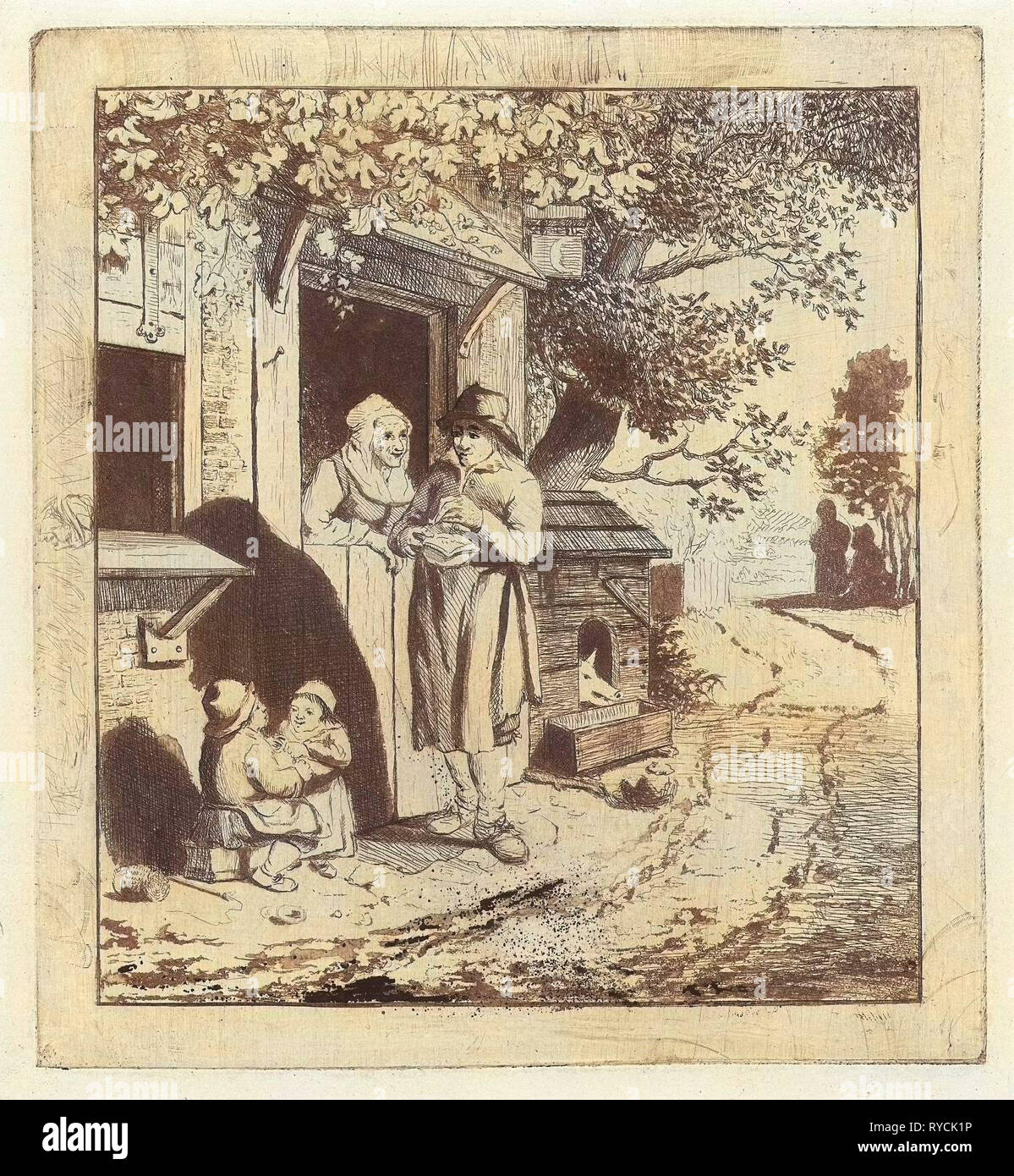 L'homme à la porte d'une auberge, Marie Lambertine Coclers, 1776-1815 Banque D'Images