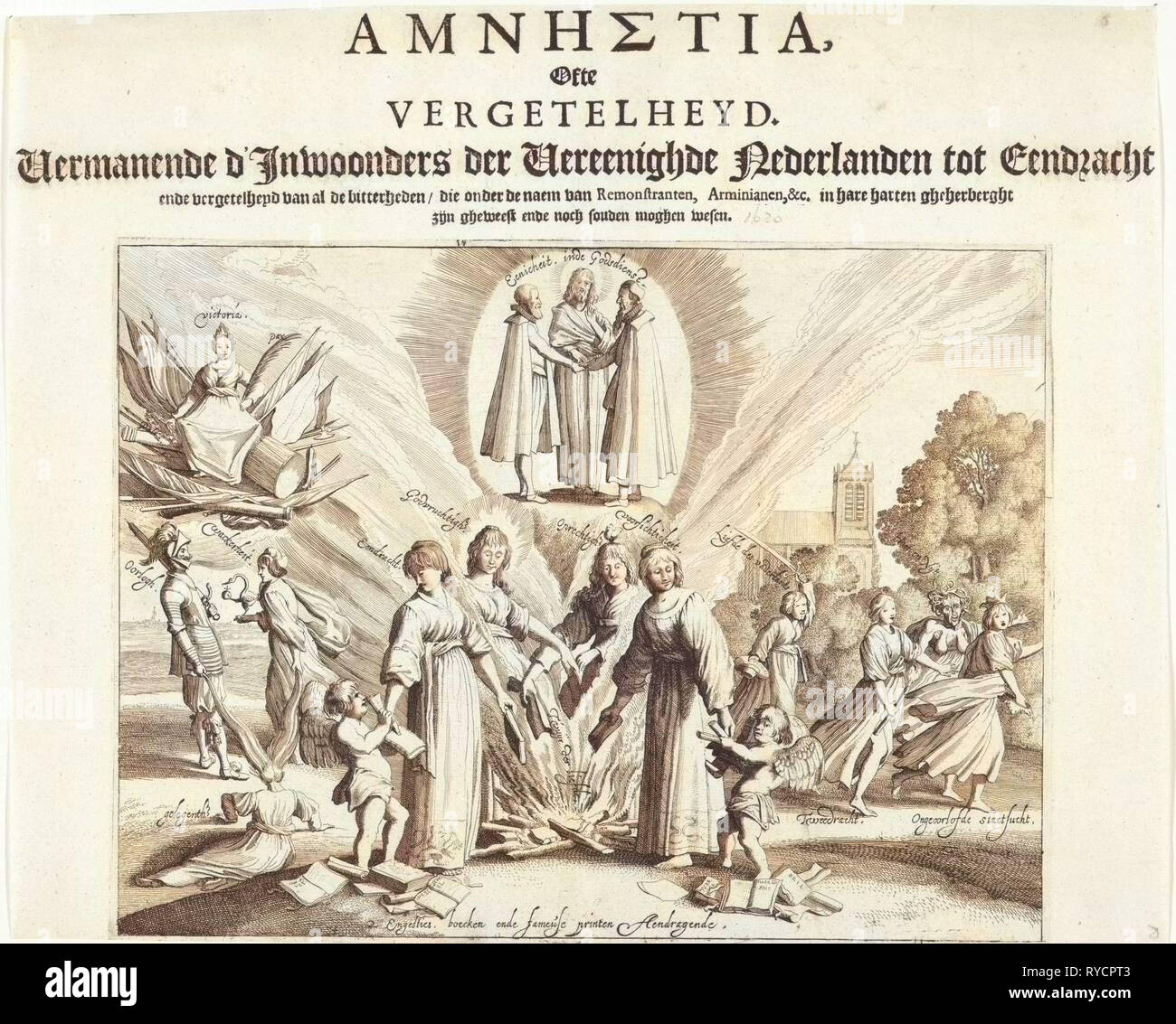 Plaidant pour l'unité et la réconciliation, 1623, Jan van de Velde II, Jan Jansz Démarreur, Jan Amelisz, 1623 Banque D'Images