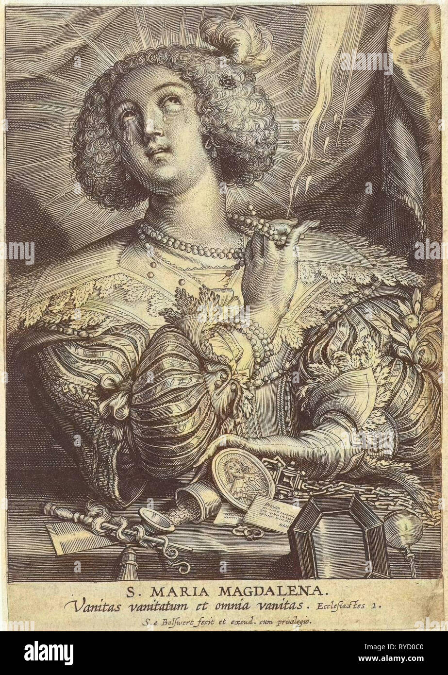 Marie Madeleine se débarrasse de ses richesses, imprimer bouilloire : Adamsz). By anonyme, Peter Paul Rubens, 1596 - 1659 Banque D'Images