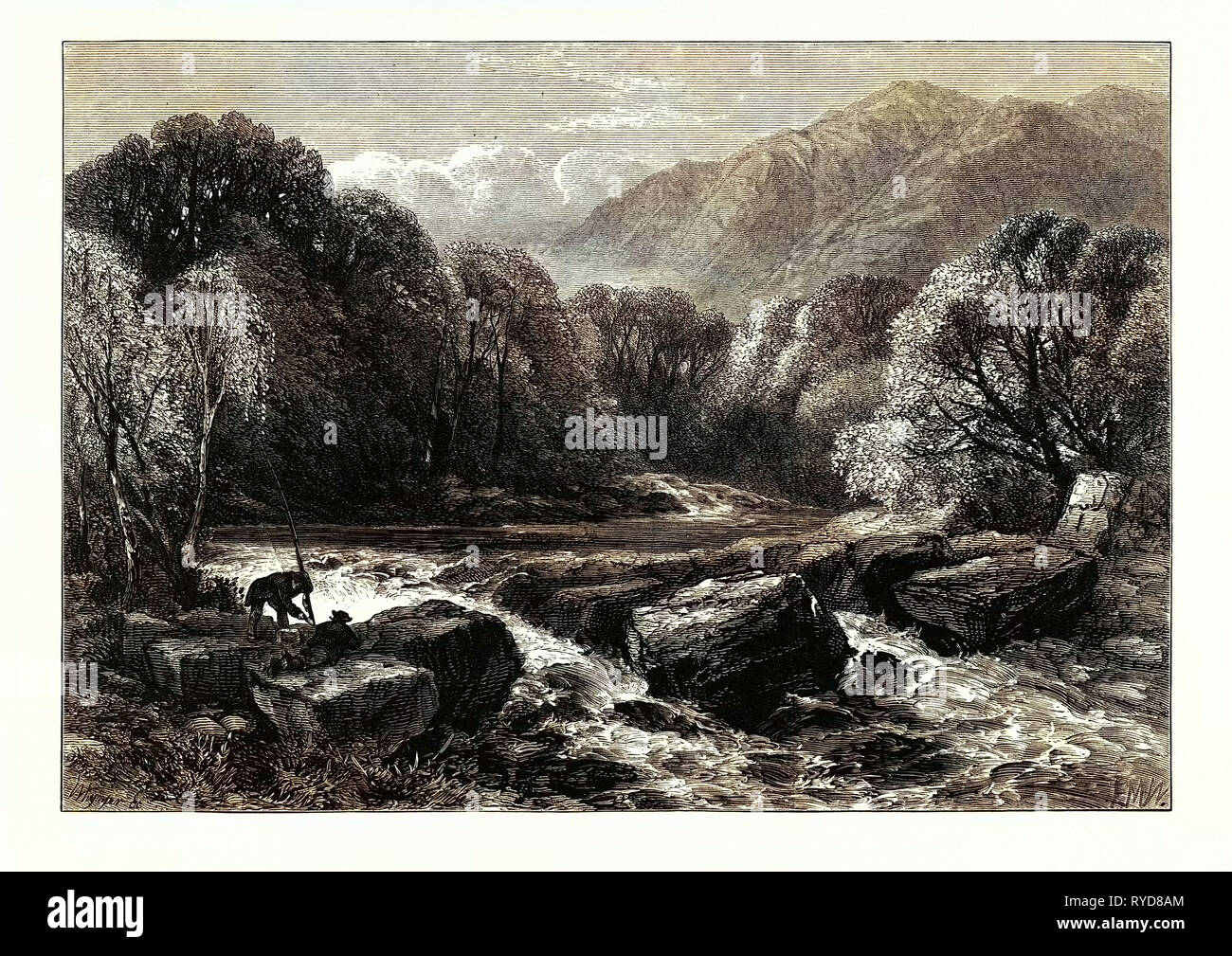 Sur la rivière Lledr, une rivière dans le Nord du Pays de Galles et le deuxième grand affluent de la rivière Conwy. UK Banque D'Images