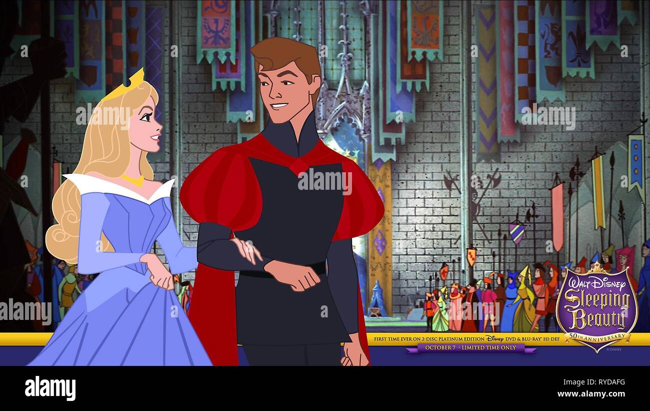 PRINCESS AURORA,PRINCE PHILLIP, Sleeping Beauty, 1959 Banque D'Images