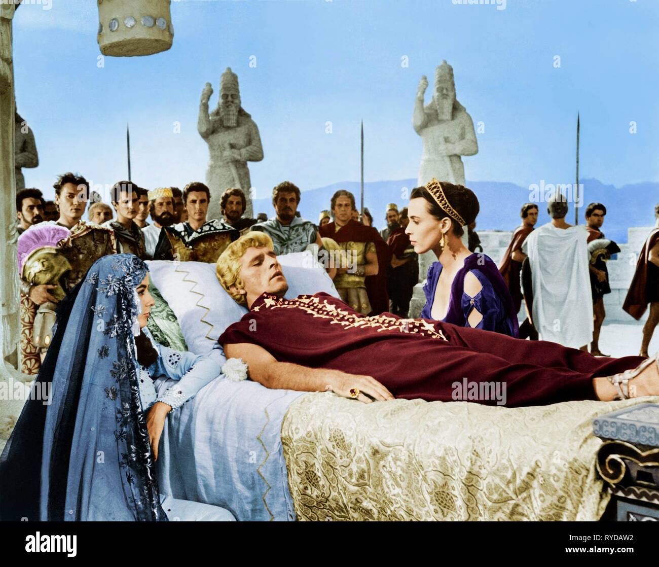 TERESA DEL RIO, RICHARD BURTON, CLAIRE BLOOM, Alexandre le Grand, 1956 Banque D'Images