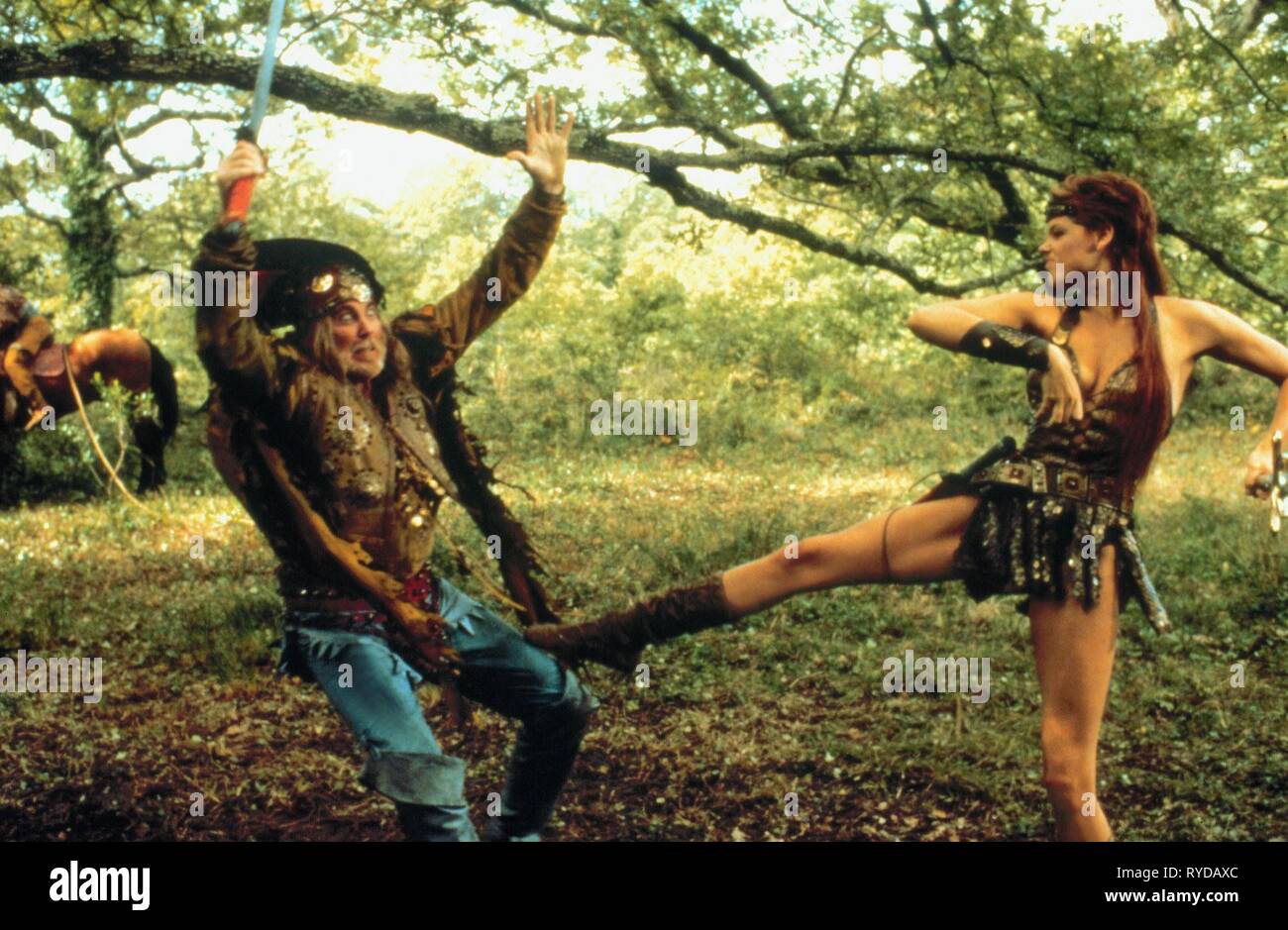 SCÈNE AVEC BRIGITTE NIELSEN, RED SONJA, 1985 Banque D'Images
