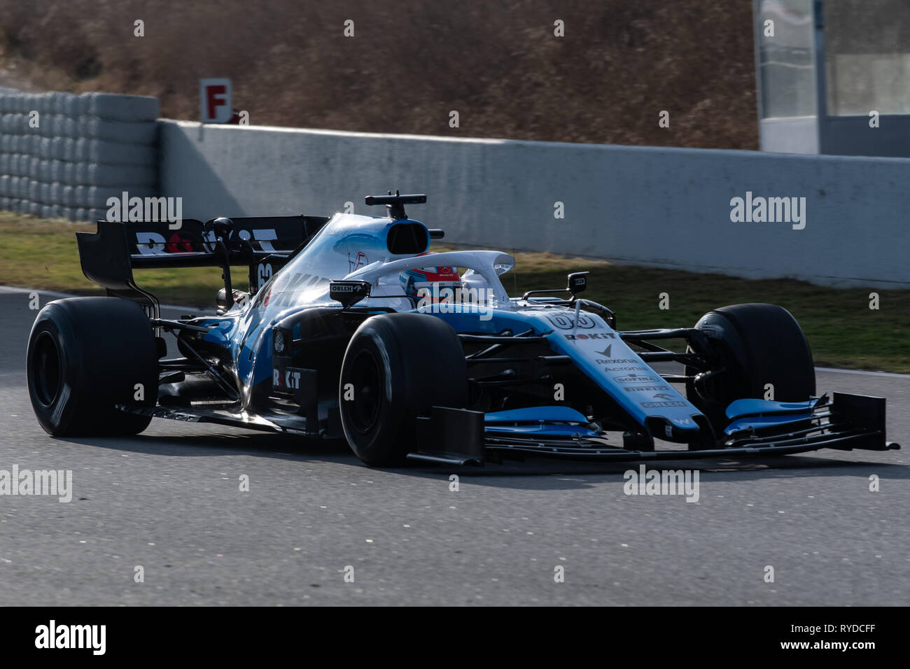 CIRCUIT DE CATALUNYA, ESPAGNE - MONTMELO, Feb 26th, 2019 - George Russel de Grande-Bretagne (63) Williams Racing sur la voie F1 Test. Banque D'Images